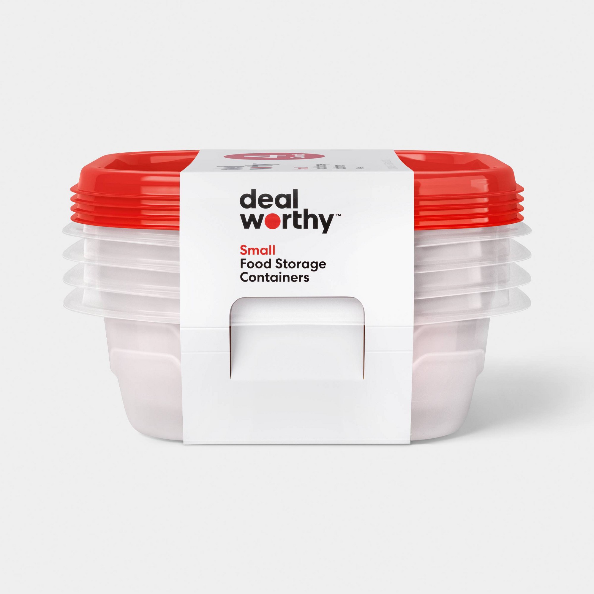 Food Storage In Pantry - Recipientes cuadrados pequeños de 4 piezas