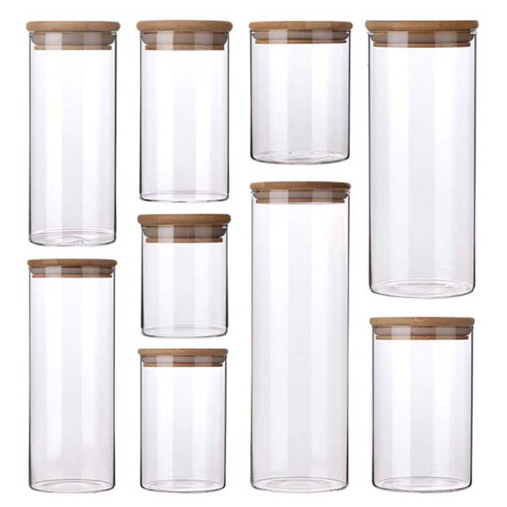 Food Storage With Glass Lids - 4/8 Uds 250ml 500ml 1000ml tarro