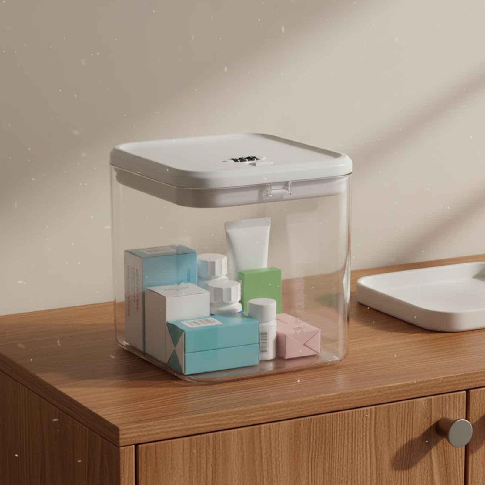Food Storage In The Kitchen - Caja Transparente con Cerradura, Caja de