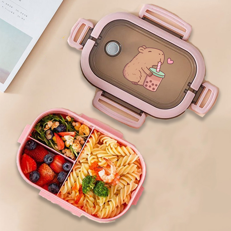 Food Storage In The Kitchen - Fiambrera Bento de Capibara con estampado