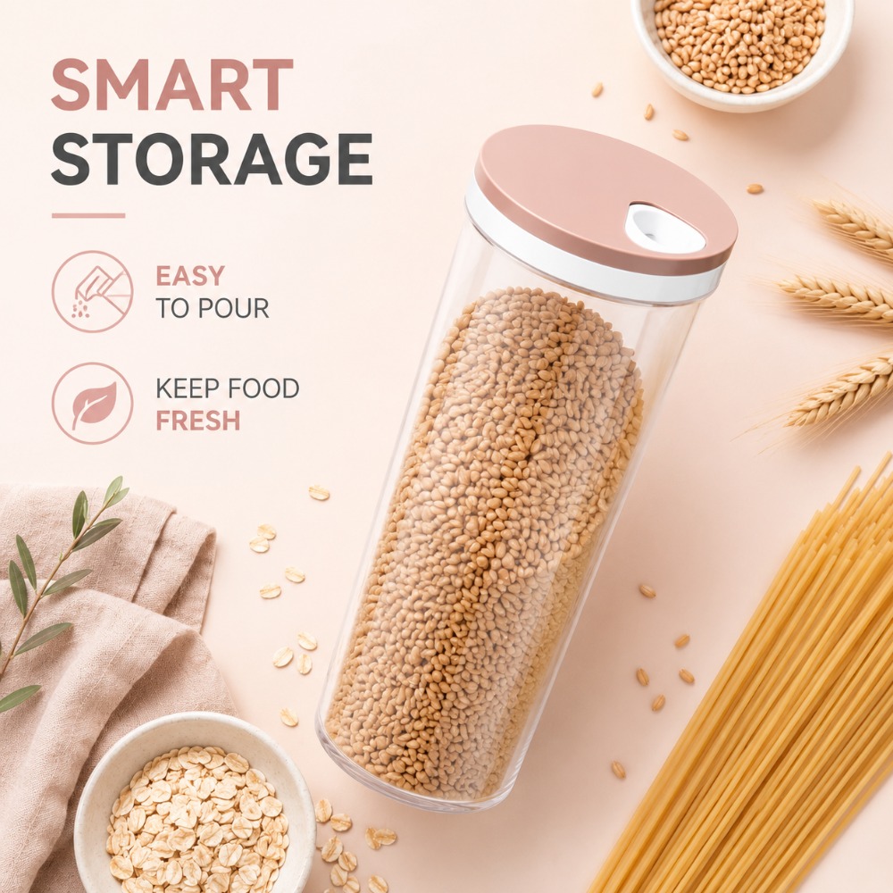 Food Storage Kitchen Cabinet - Caja de Almacenamiento de Fideos Hermética,