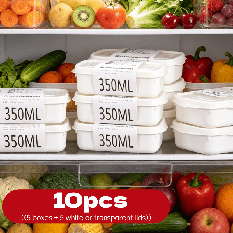 Food Storage Warehouse - Juego de 10 Recipientes Apilables Reutilizables