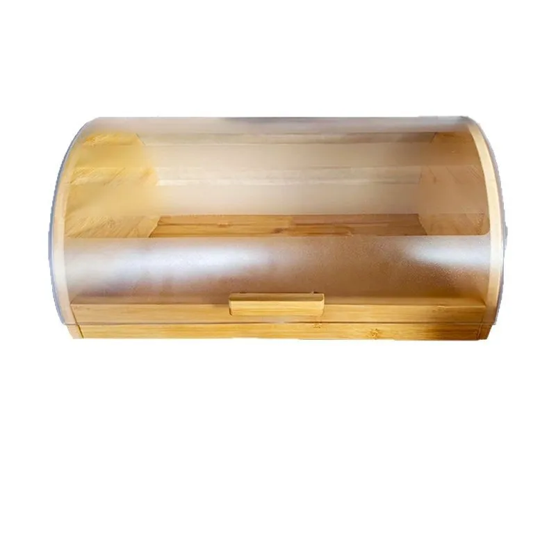 Caja de Pan de Bambú con Tapa  - Food Storage Kitchen Cabinet reseña y precio