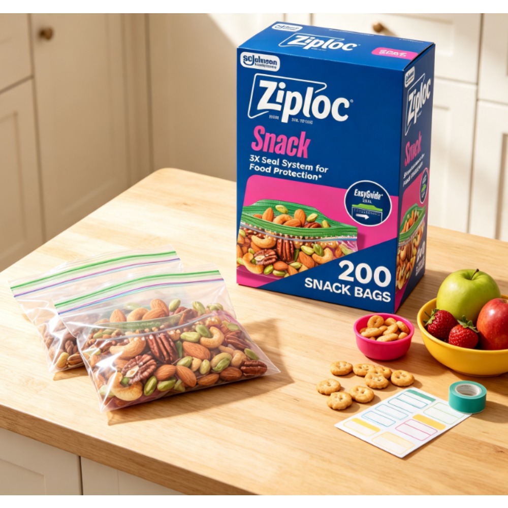 Ziploc ®   Bolsas para Snacks  - Food Storage Brands reseña y precio