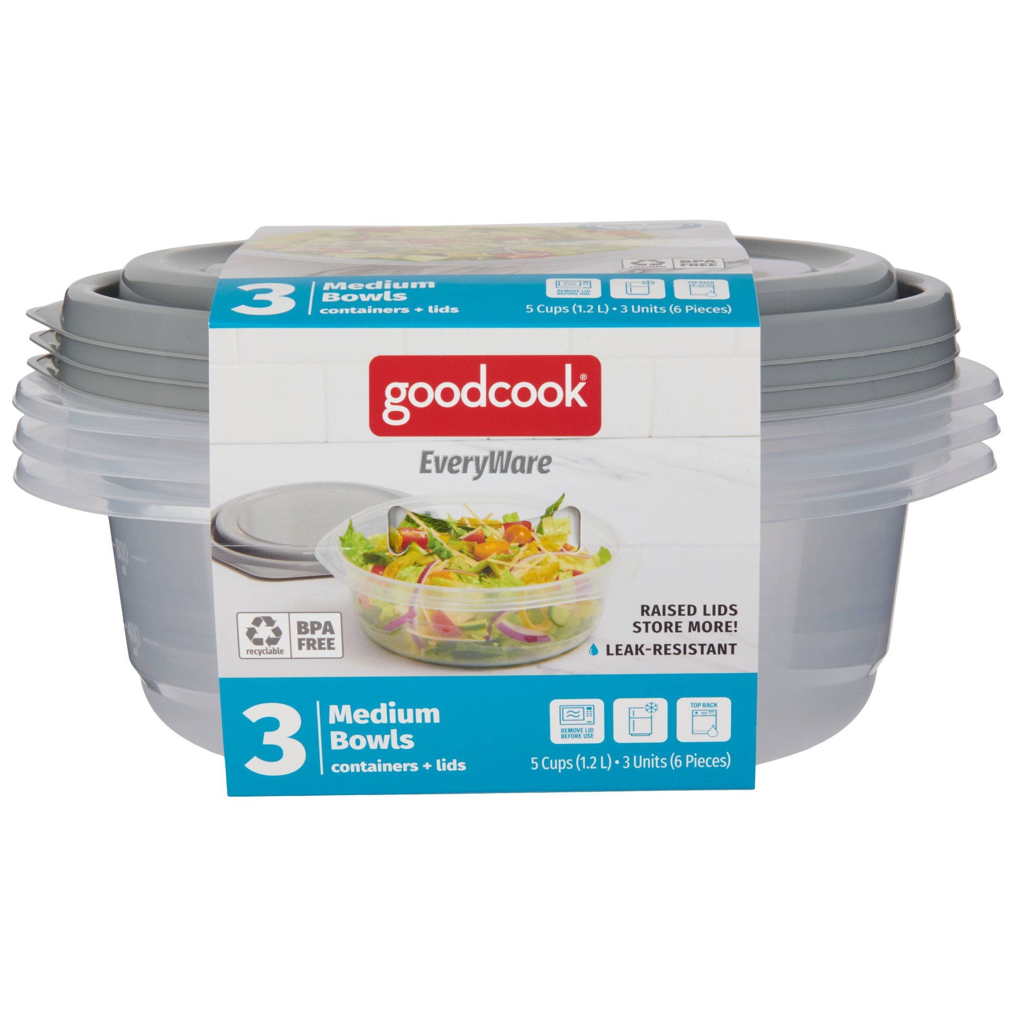 6 recipientes redondos de 5 ta - Food Storage In Pantry reseña y precio