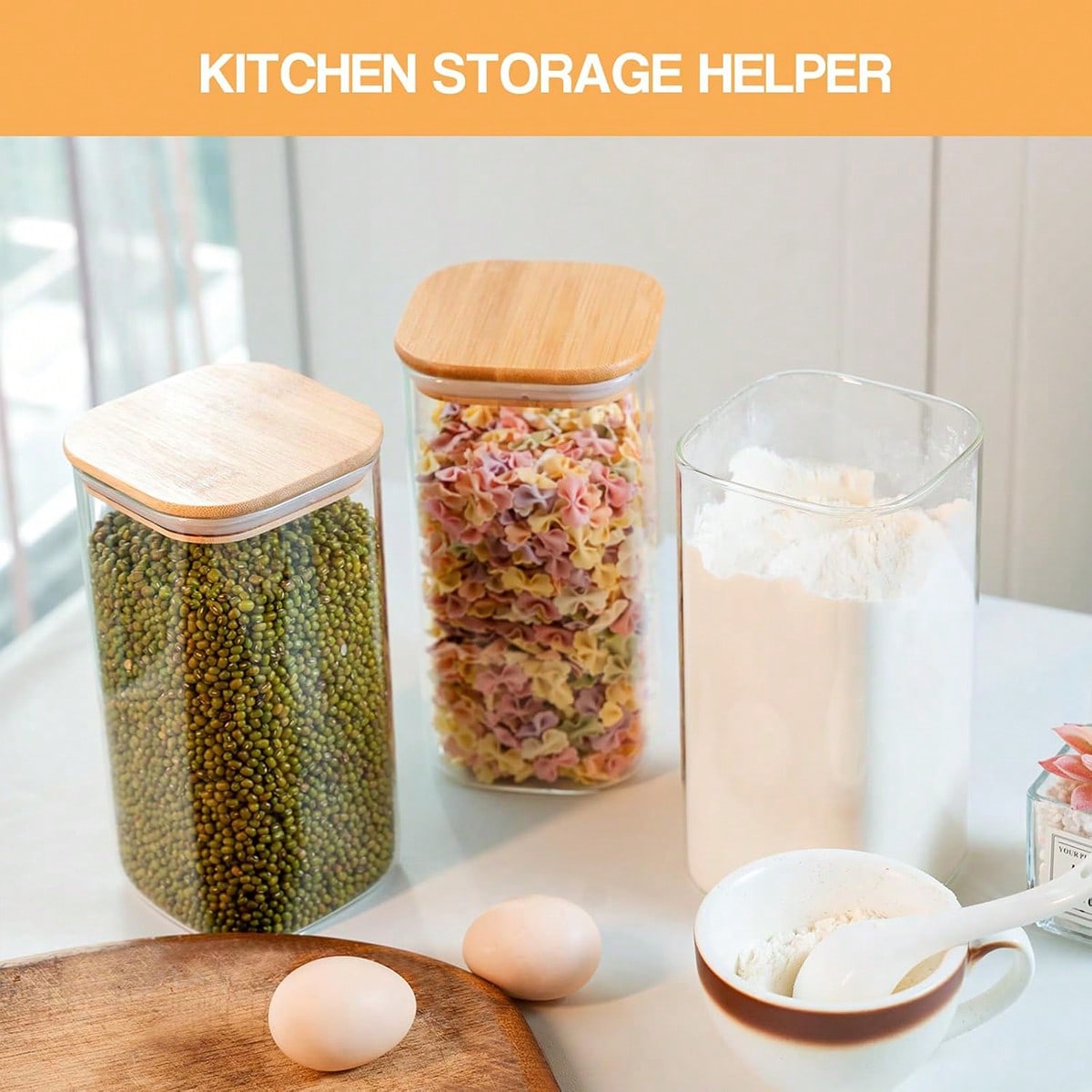 6 Recipientes Cuadrados Transp - Food Storage In The Kitchen reseña y precio