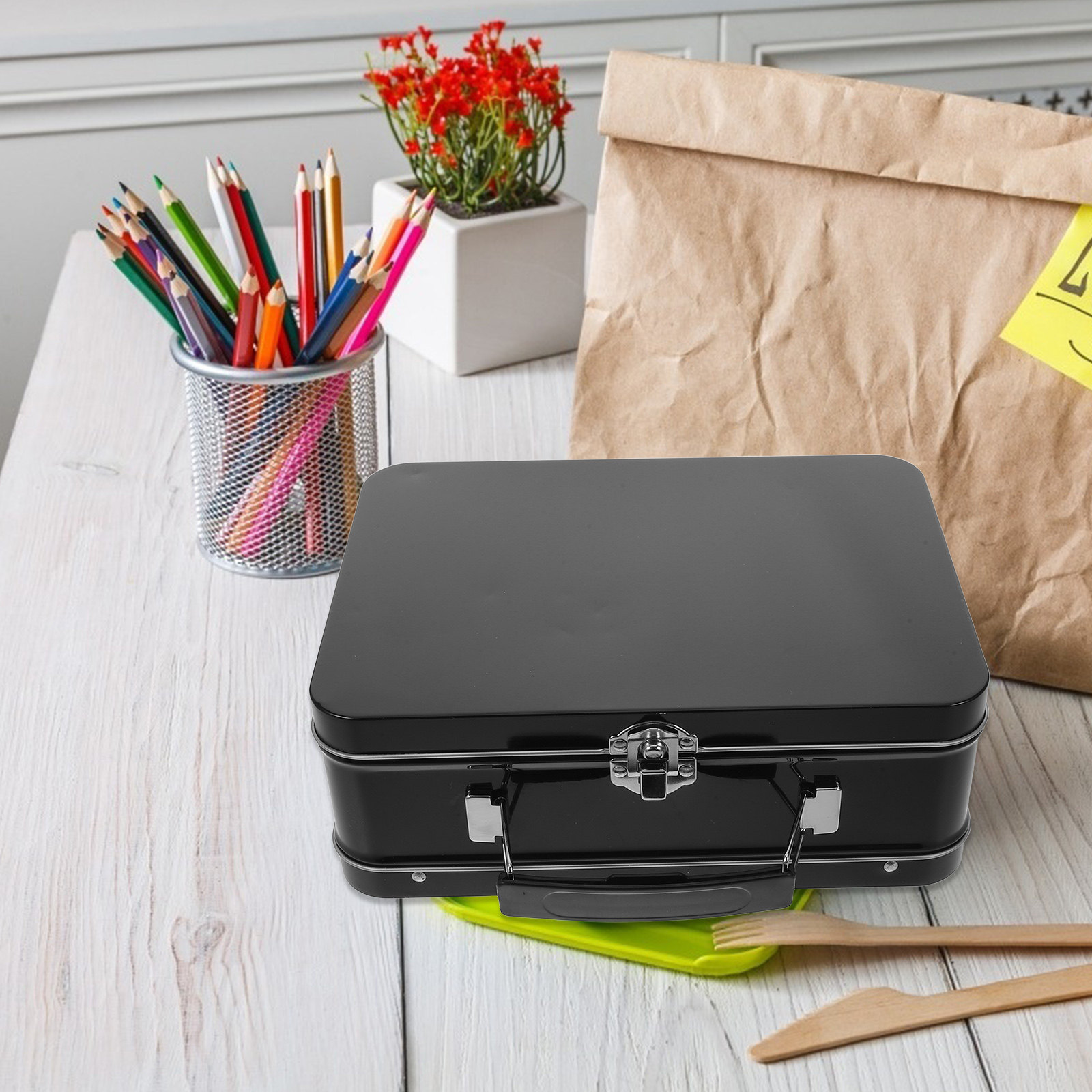 Lonchera de hojalata, contened - Food Storage Lock Box reseña y precio