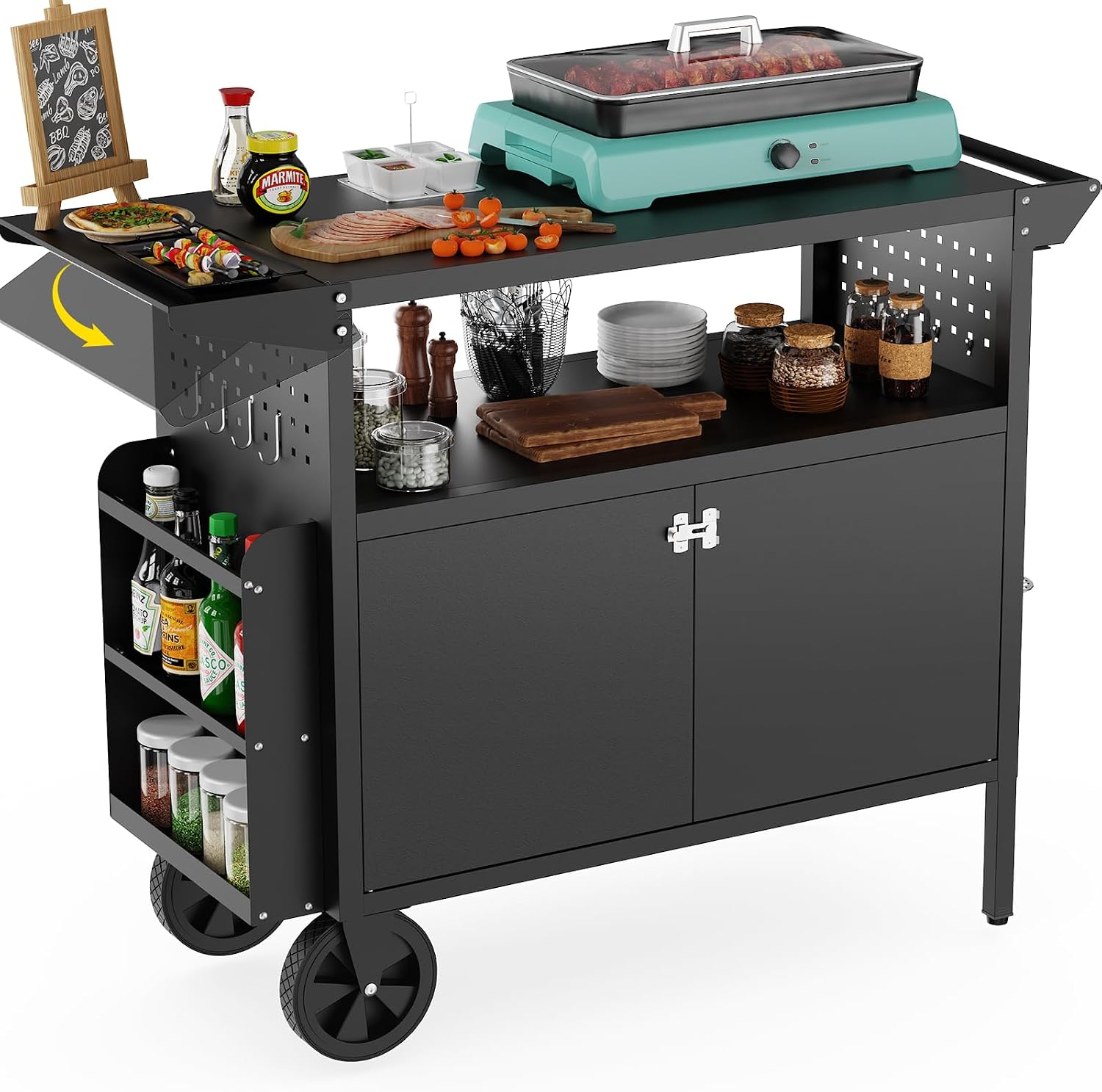 Carrito de parrilla para exter - Food Storage In The Kitchen reseña y precio