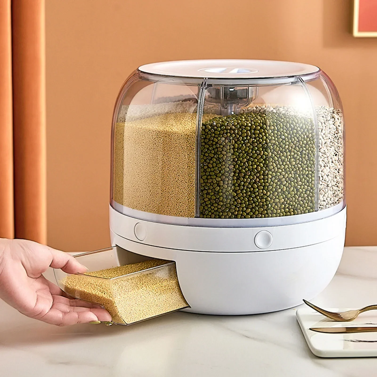 6 compartimentos 360 °   Conte - Food Storage In Pantry reseña y precio