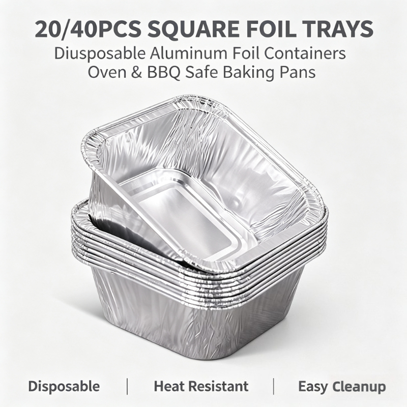 20/40 Unidades de Bandejas Cua - Food Storage Aluminum Containers reseña y precio