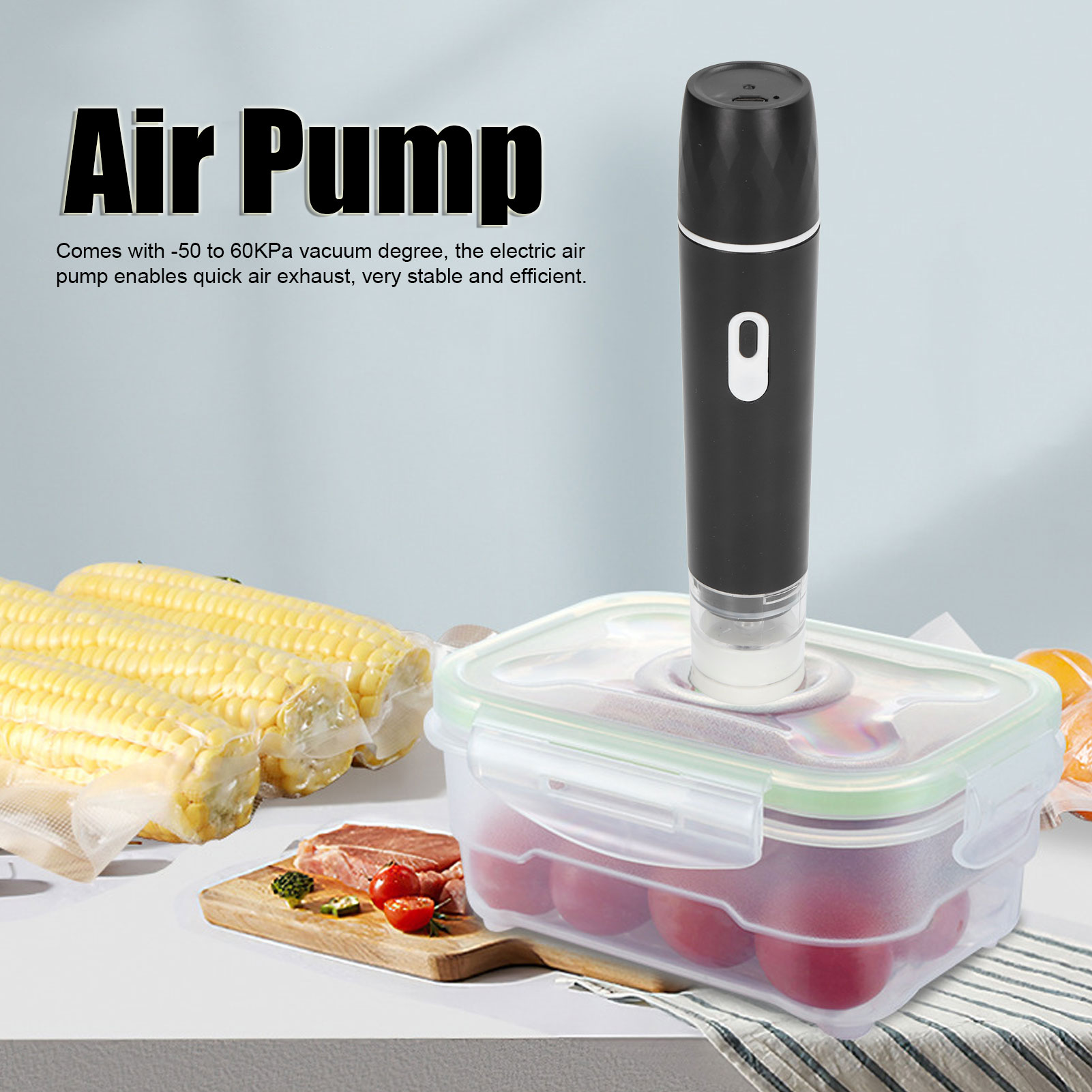 Bomba de aire eléctrica sellad - Food Storage Vacuum reseña y precio