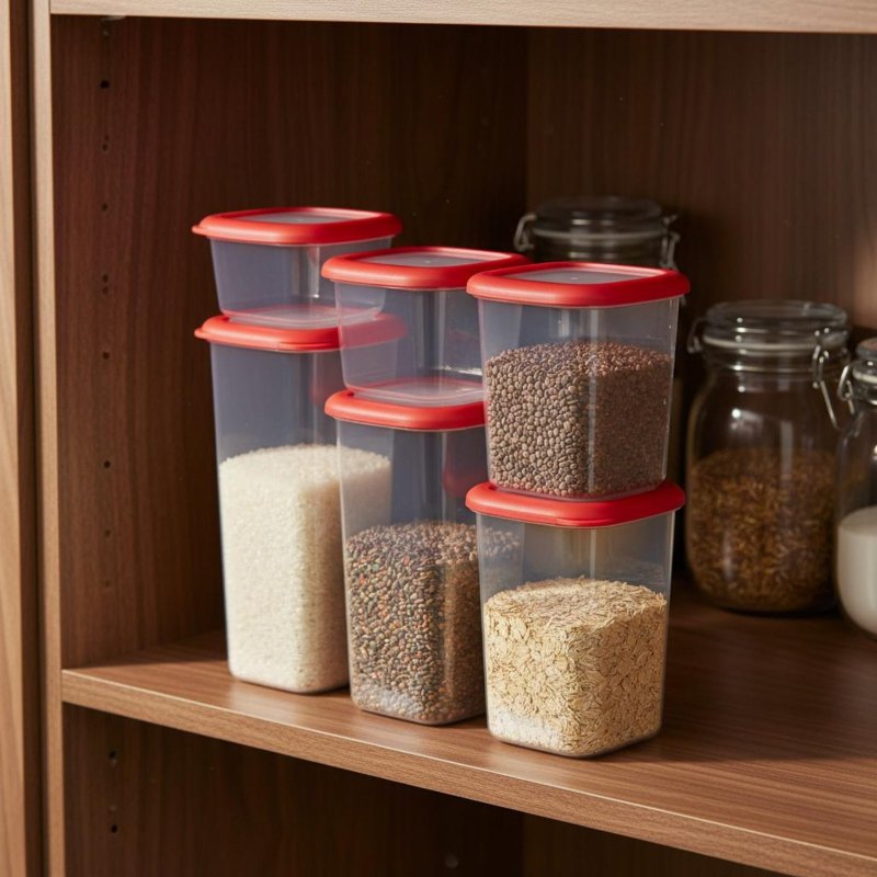 Juego de 6 Recipientes Herméti - Food Storage In Pantry reseña y precio