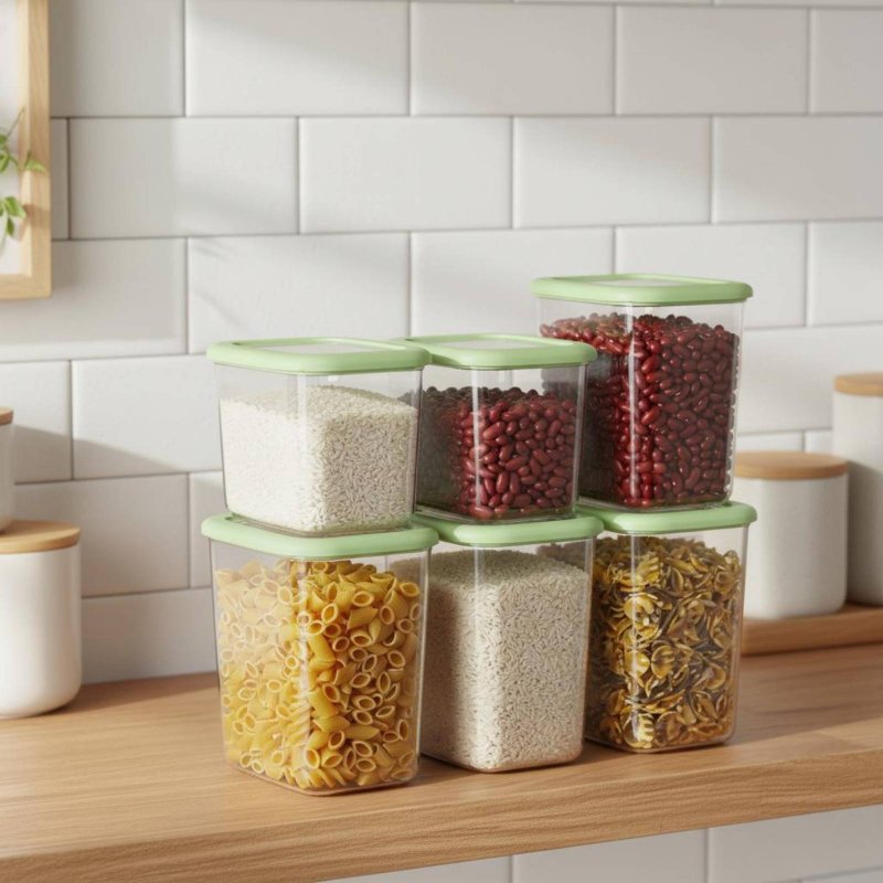 Juego de 6 Recipientes Herméti - Food Storage In Pantry reseña y precio