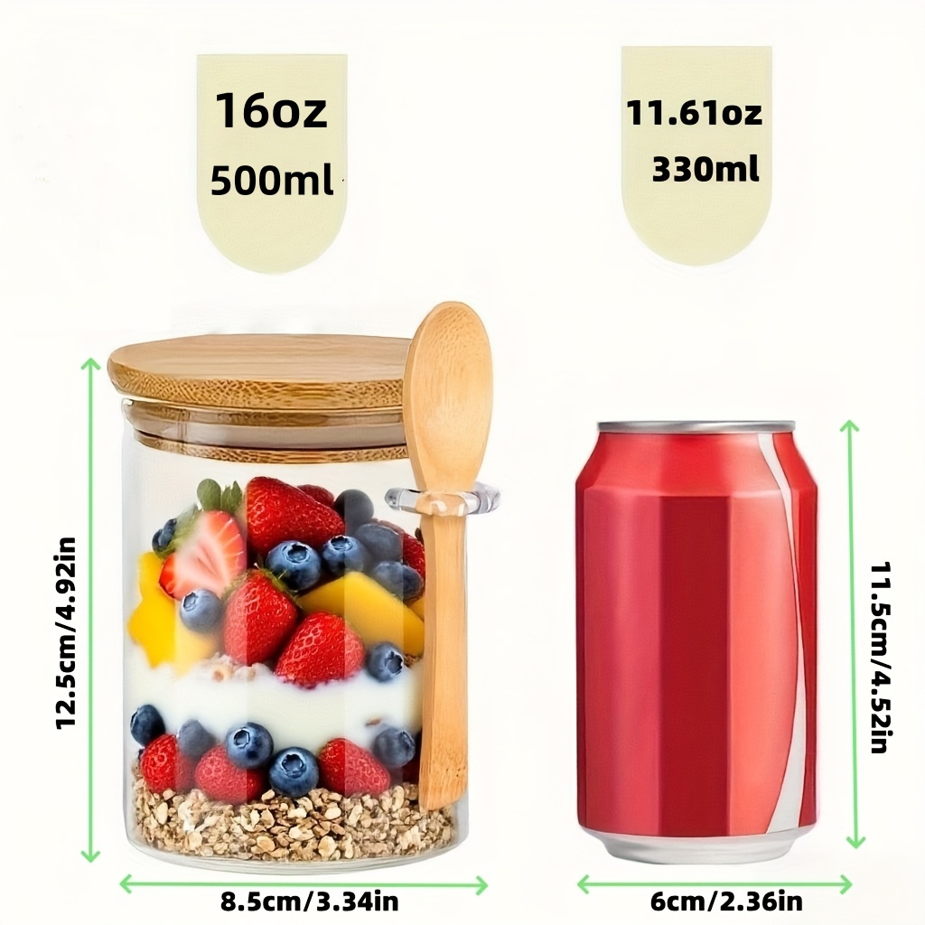Juego de tazas de vidrio para  - Food Storage With Glass Lids reseña y precio