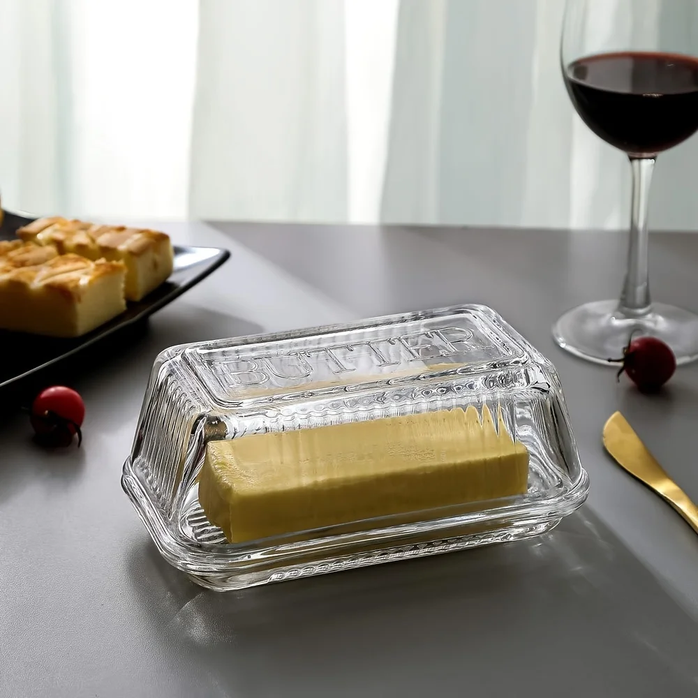 Plato de mantequilla transpare - Food Storage With Glass Lids reseña y precio