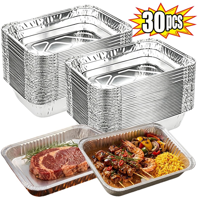 30 Unidades de Bandejas Desech - Food Storage Aluminum Containers reseña y precio