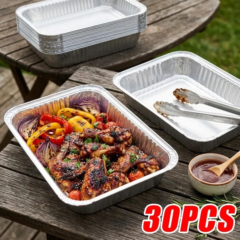 30 Unidades de Bandejas Desech - Food Storage Aluminum Containers reseña y precio