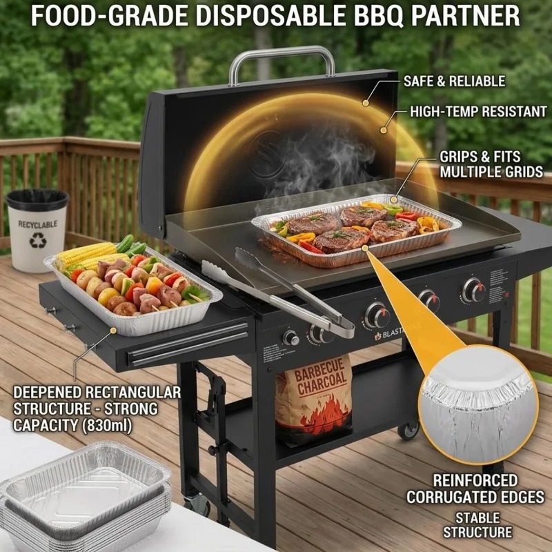 30 Unidades de Bandejas Desech - Food Storage Aluminum Containers reseña y precio