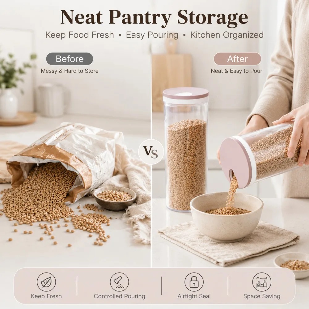 Caja de Almacenamiento de Fide - Food Storage Kitchen Cabinet reseña y precio