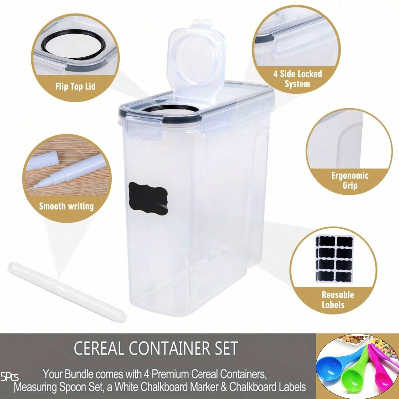 Paquete de 4 Recipientes Hermé - Food Storage In Pantry reseña y precio