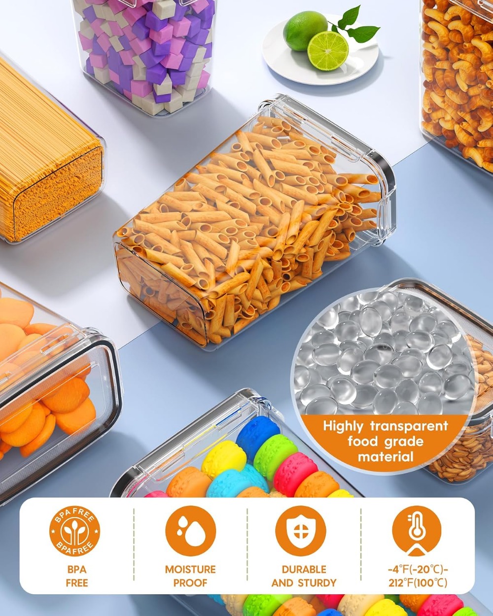 24 Recipientes Herméticos para - Food Storage In The Kitchen reseña y precio