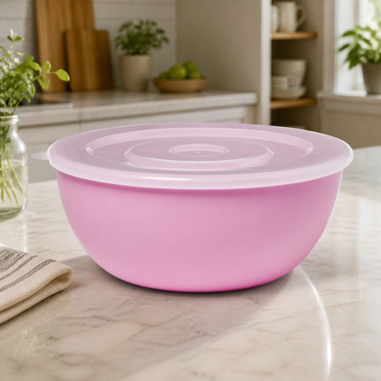 Tazón Rosa con Tapa a Juego, C - Food Storage Meals reseña y precio