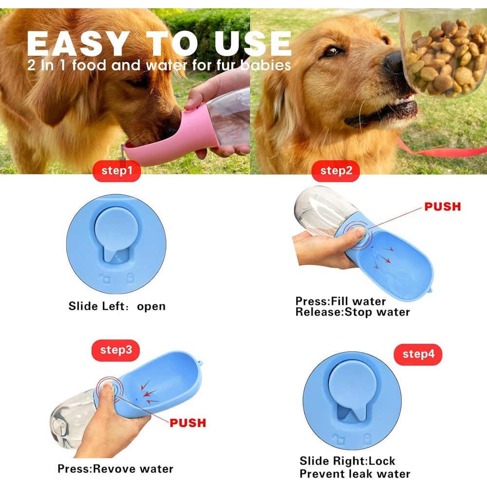 Botella de Agua para Perro con - Food Storage Essentials reseña y precio